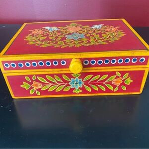 Target Red and Yellow Floral Decorative Box